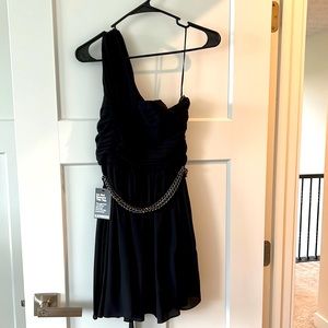 Express one-shoulder cocktail dress. Black. Size 0. NWT.